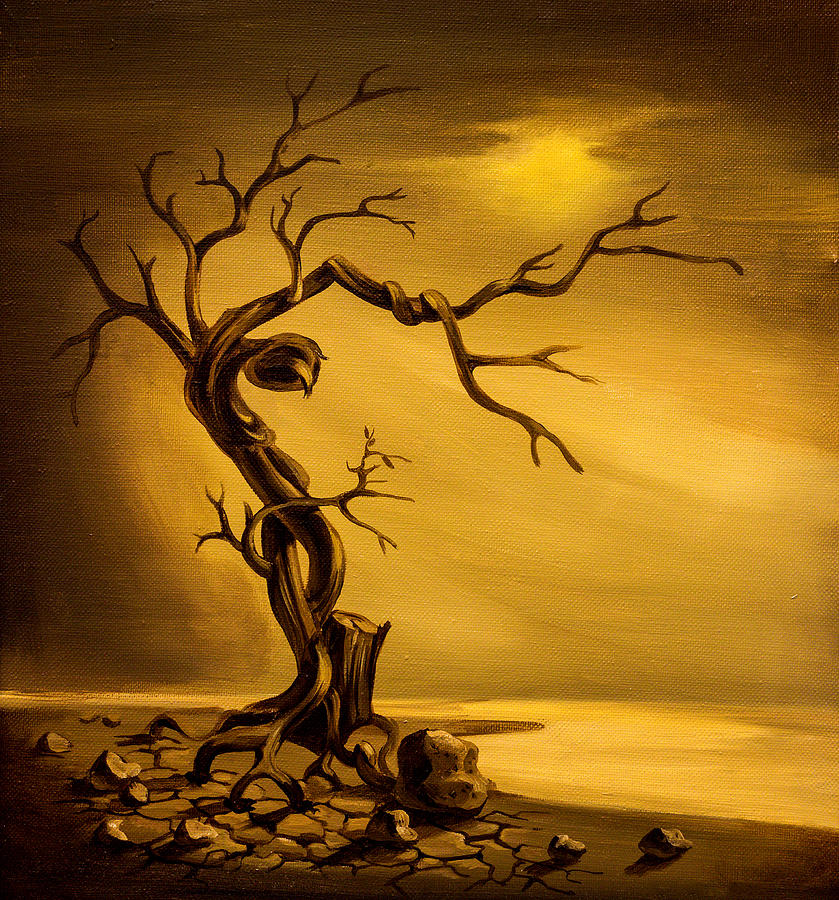 dying tree painting