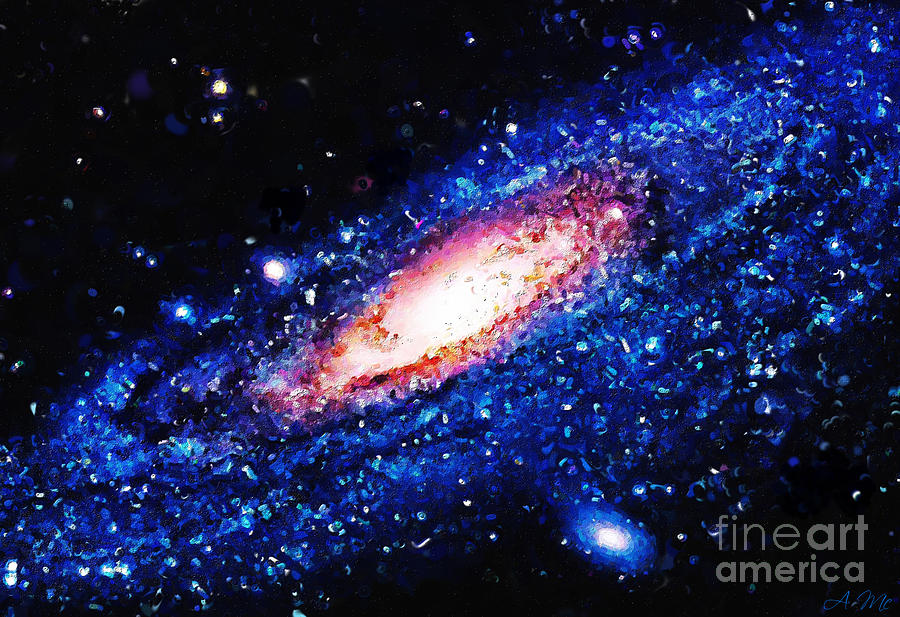 Painting of galaxy Painting by Antony McAulay