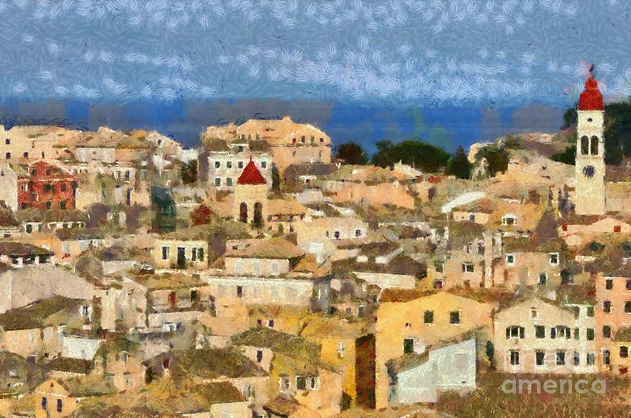 Old city of Corfu #8 Painting by George Atsametakis