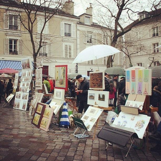 Paris Photograph - #painting #paris #montmartre #france by Mindy Vichaidit