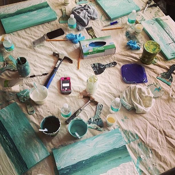 Beach Photograph - Painting Party. #art #paint #painting by Brooklyn Cole