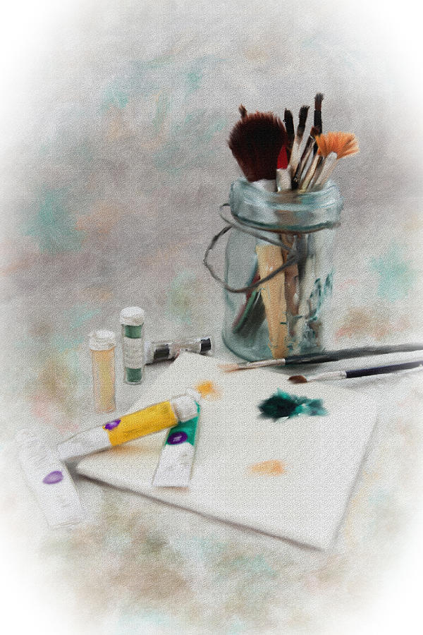 Painting Supplies Painting by Mary Timman