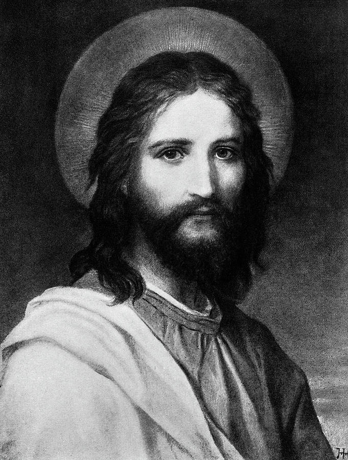 Black And White Painting - Painting Titled The Christ Portrait by Vintage Images