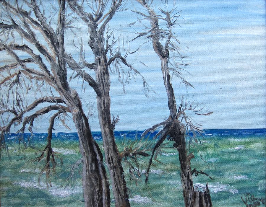 Painting - Waiting for Spring - Lake Ontario Painting by Judy Via-Wolff