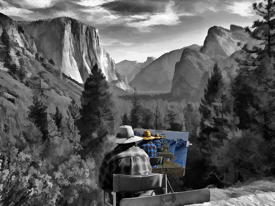 Painting Yosemite Painting by John Haldane