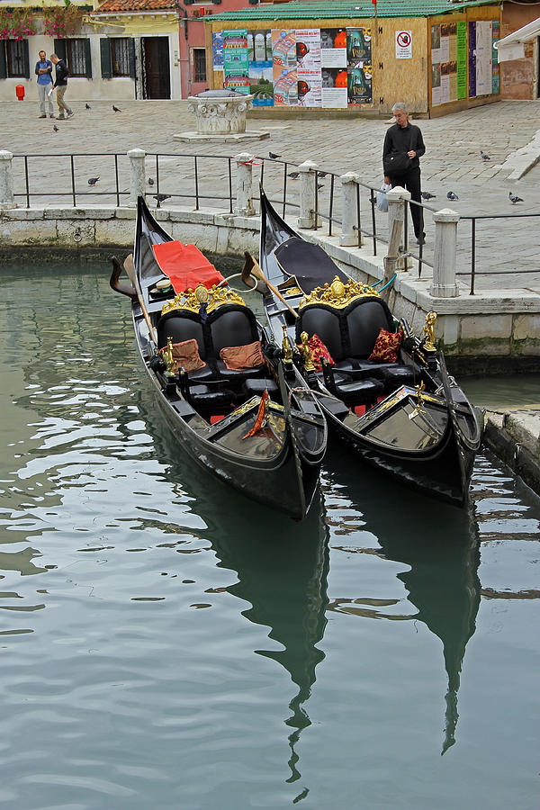 Pair of Gondola Photograph by Tony Murtagh