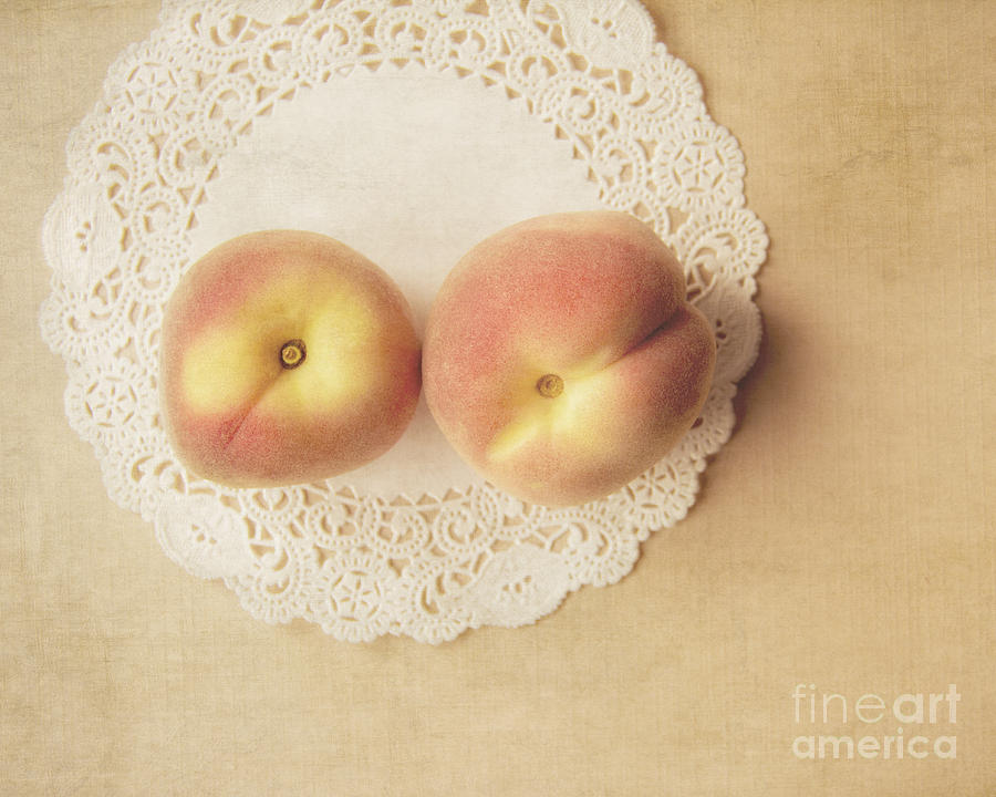 Peach Photograph - Pair of Peaches by Jillian Audrey Photography