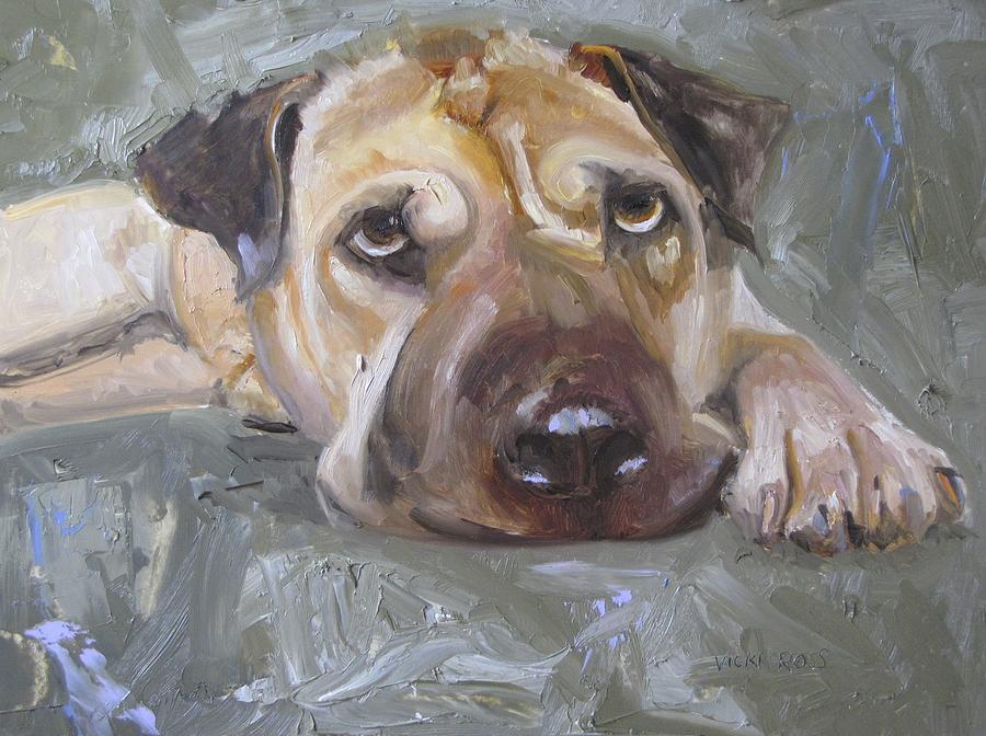 Paisley the Shar Pei Painting by Vicki Ross