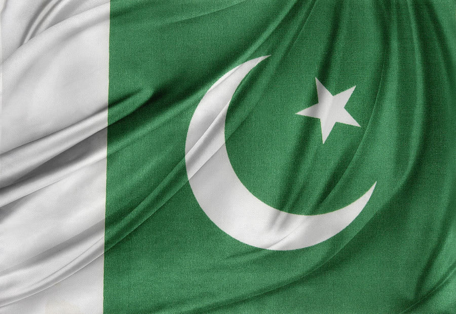 Pakistan flag  Photograph by Les Cunliffe