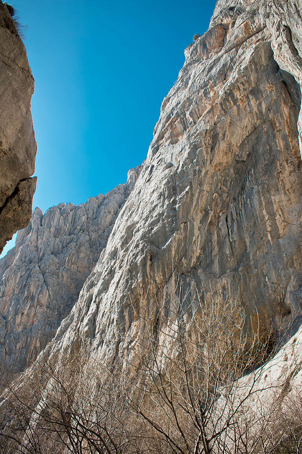 Paklenica national park canyon vertical cliffs Photograph by Brch Photography