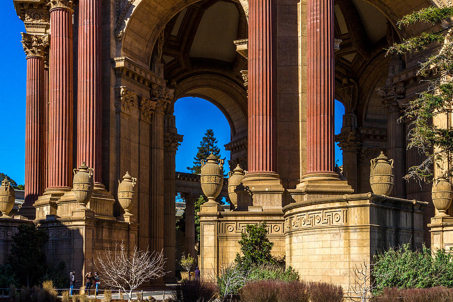 Greek Photograph - Palace Of Fine Arts/Columns And Curves by Bill Gallagher