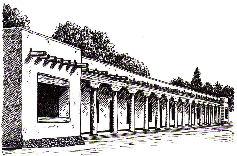 Palace Of The Governors Drawing