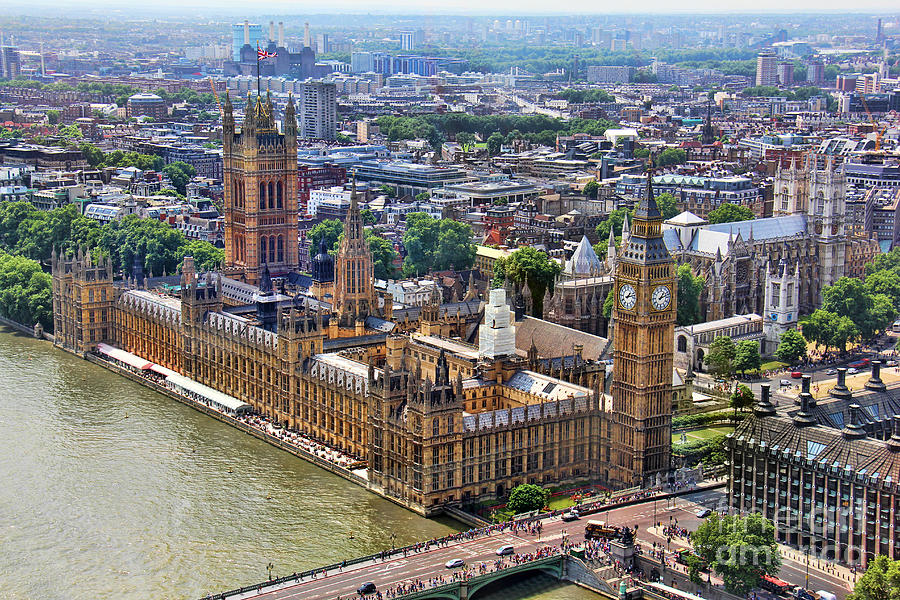 Palace of Westminster Panorama Photograph by Mariola Bitner