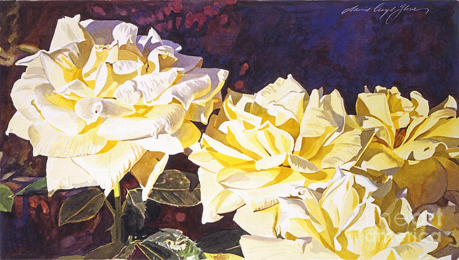 Palace Roses Painting by David Lloyd Glover