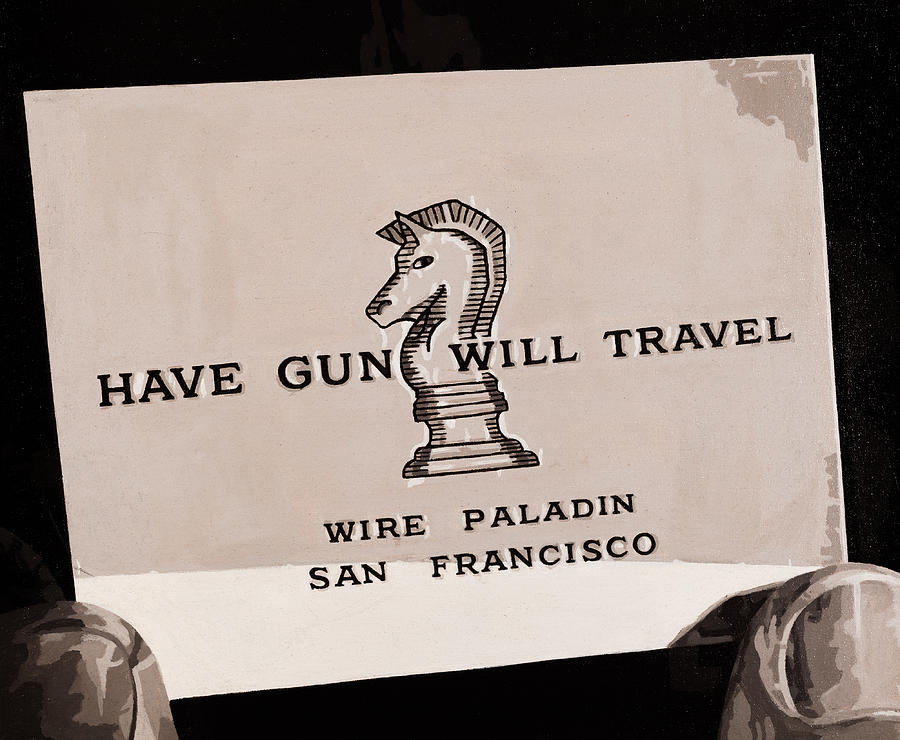 Have Gun Will Travel Painting - Paladin Number 2 by Joe Ciccarone Have Gun Will Travel Painting - Paladin Number 2 by Joe Ciccarone