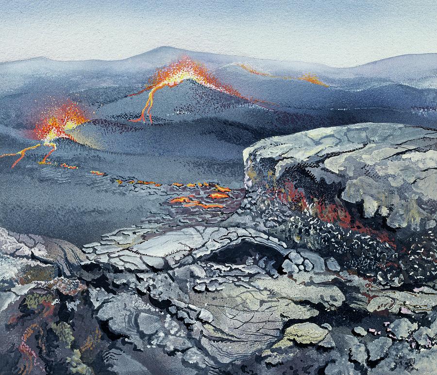 Palaeocene Volcanic Landscape  Photograph by Natural 