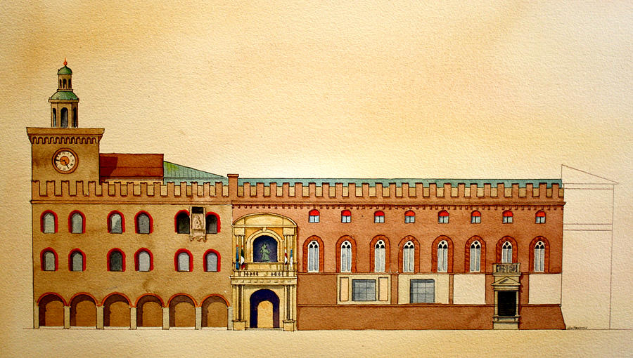 Palazzo dAccursio Bologna Italy Painting by William Renzulli
