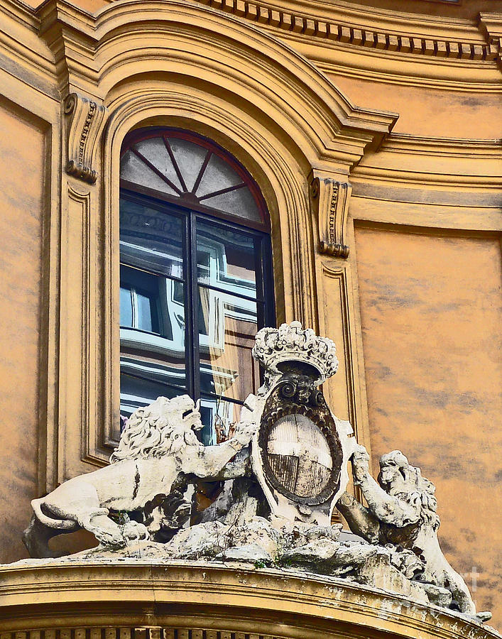 Palazzo Lions Photograph by Cheryl Del Toro