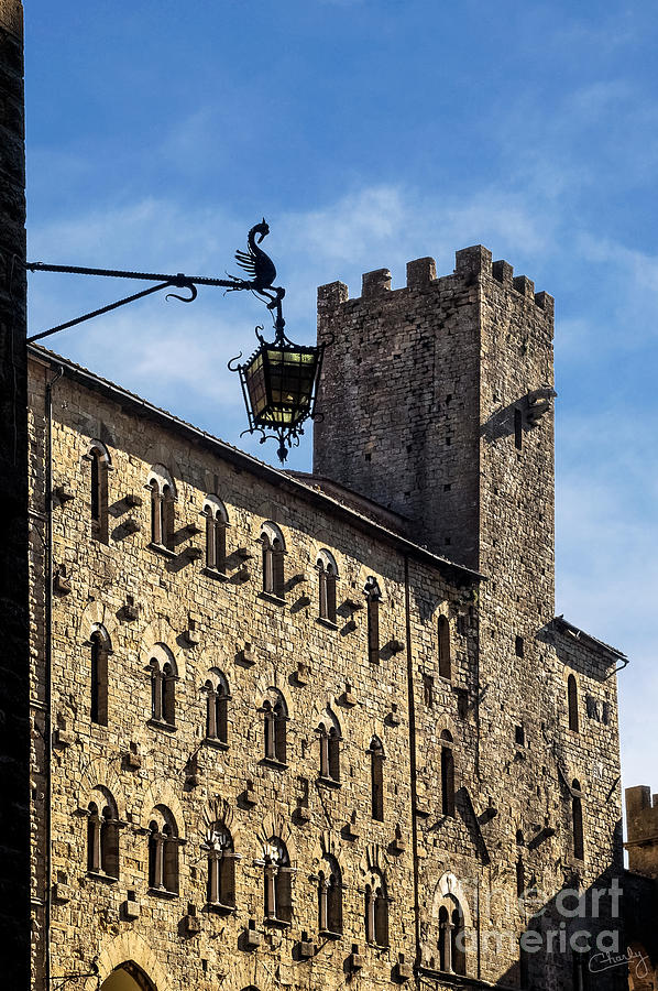 Architecture Photograph - Palazzo Pretorio and the Tower of Little Pig by Prints of Italy