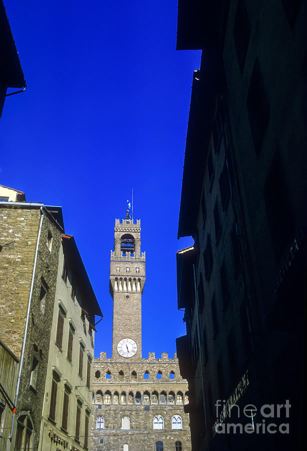 Palazzo Vecchio Clock Tower Photograph by Bob Phillips