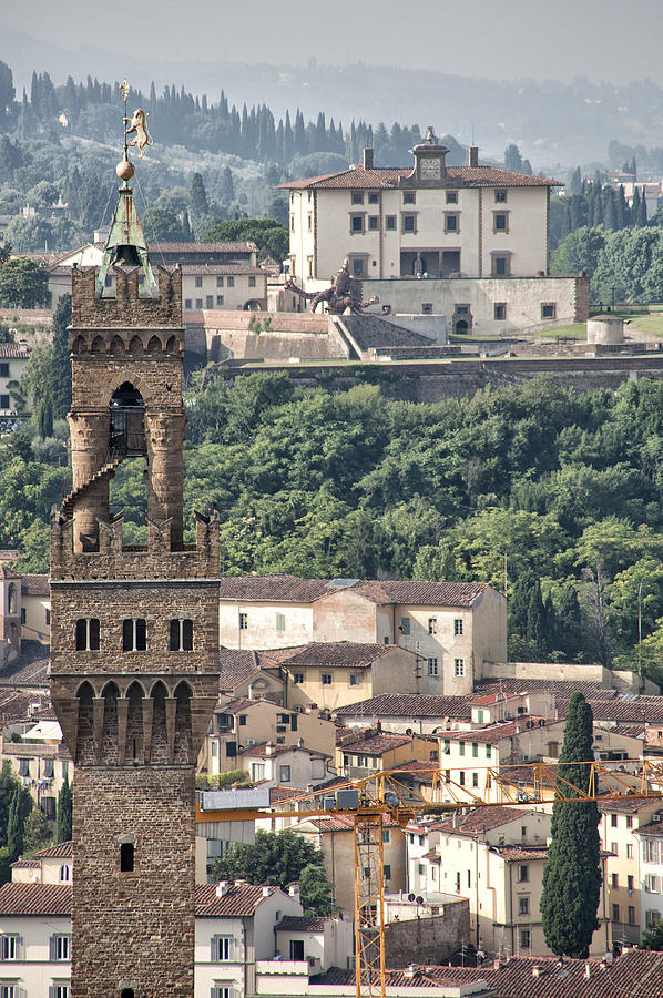 Palazzo Vecchio Tower and Forte Belvedere Photograph by Melany Sarafis