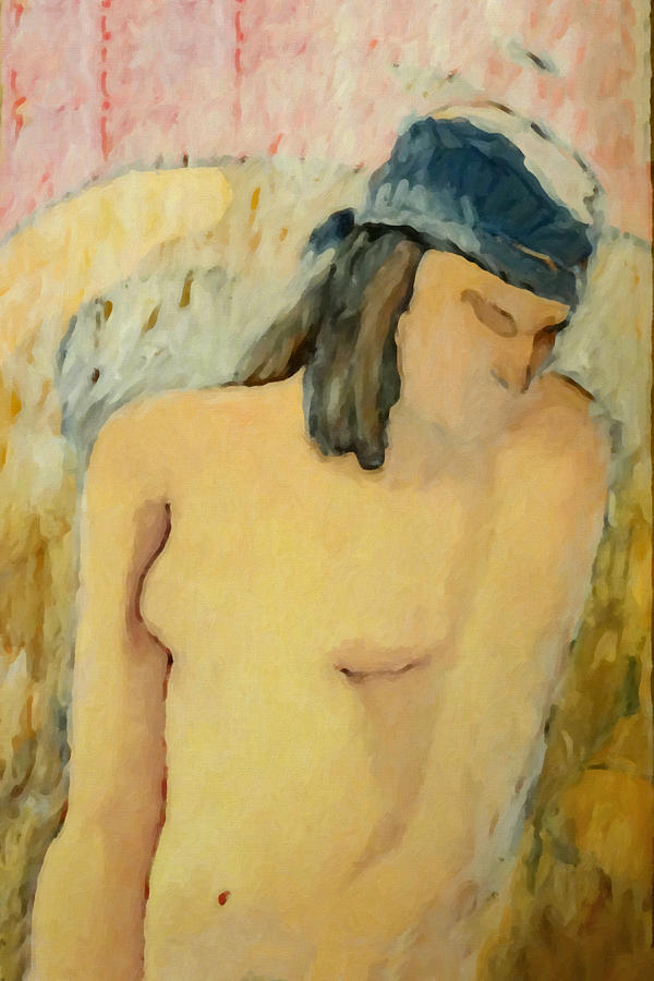 Pale Nude Painting by Lutz Baar