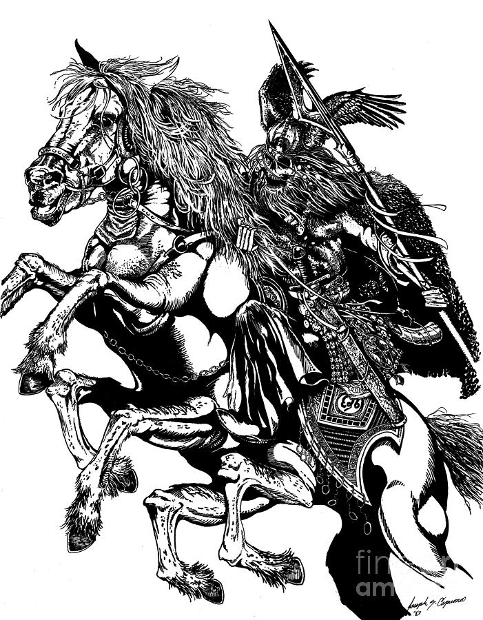 Pale Rider Drawing by Joseph Capuana - Fine Art America