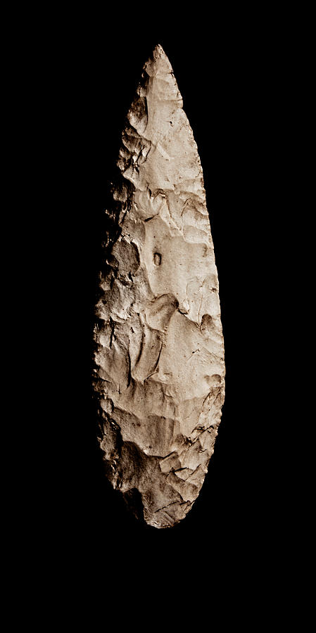 Paleolithic Photograph - Paleolithic Tool 2 no text by Weston Westmoreland