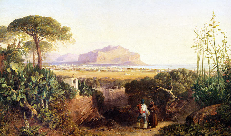 Edward Lear Painting - Palermo Sicily by Edward Lear