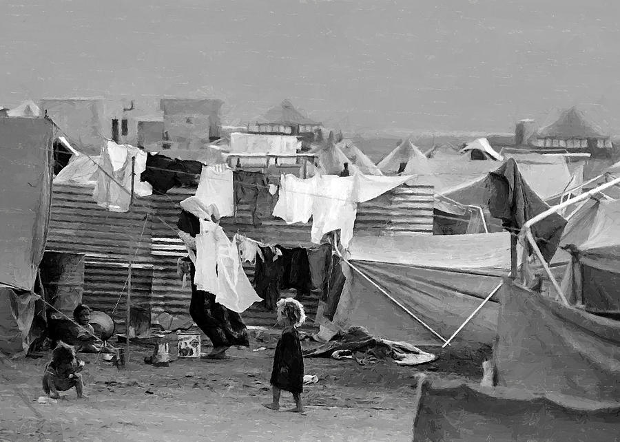 Refugee Photograph - Palestinian Refugee Camp by Munir Alawi