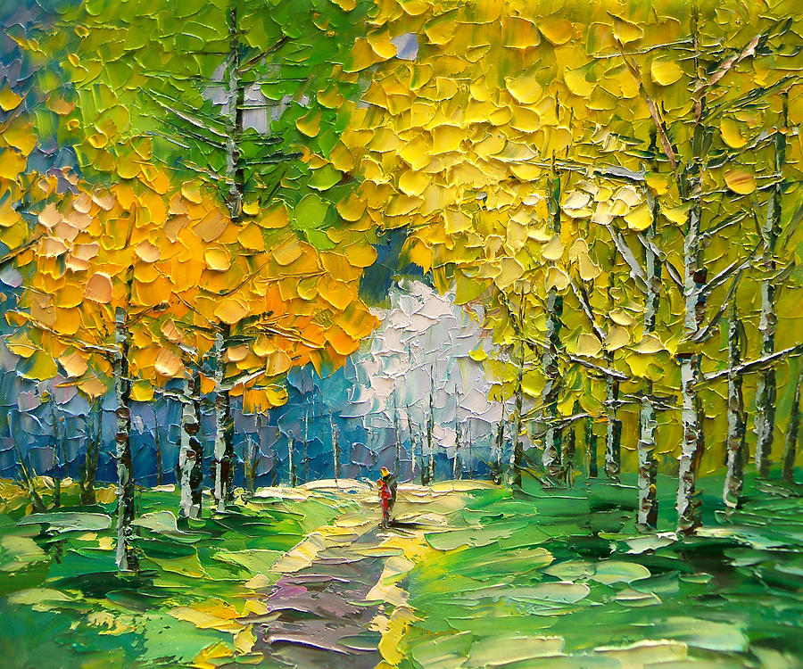 Palette knife landscape oil painting by May ZHOU