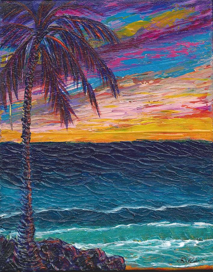 Palette knife sunset Painting by Suzanne MacAdam Pixels