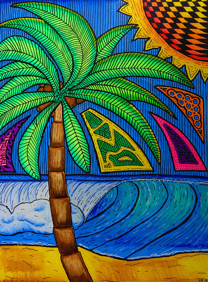 Coconut Painting - Palm-a-thon by Sam Bernal