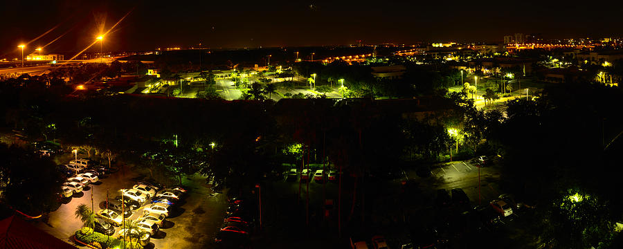 Palm Beach Gardens View from the Marriott at Night Photograph by Richard Henne