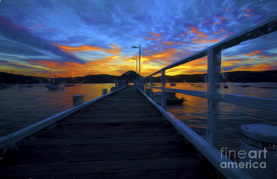 Sunset Photograph - Palm Beach wharf at sunset by Sheila Smart Fine Art Photography