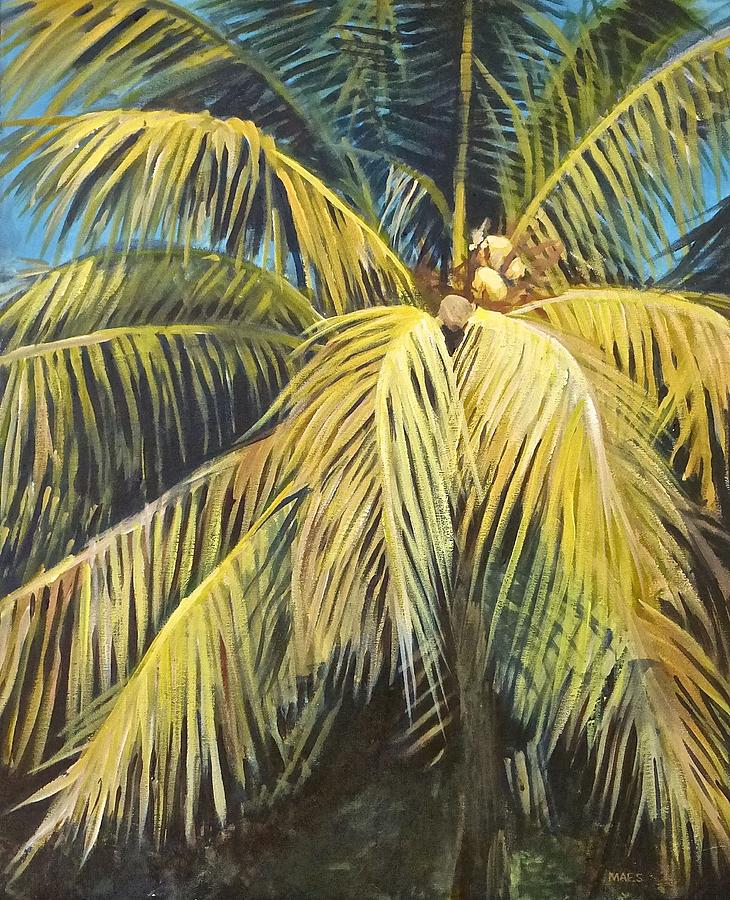 Palm by the old Casa Painting by Walt Maes
