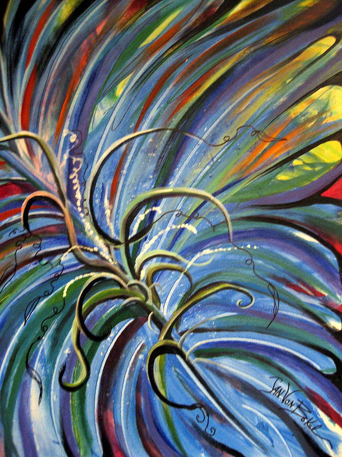 Palm Crazy Painting by Jan VonBokel