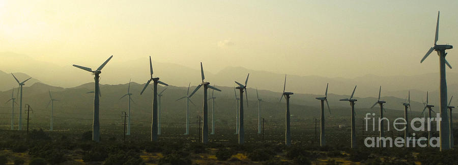 Palm Desert Wind Mills Photograph by Gregory Dyer