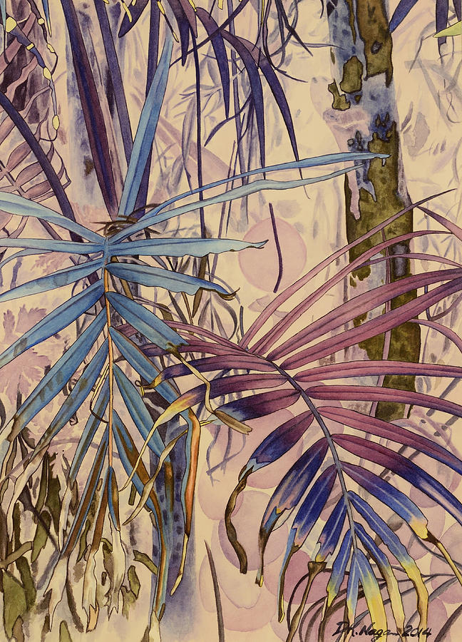 Palm Forest Painting by DK Nagano