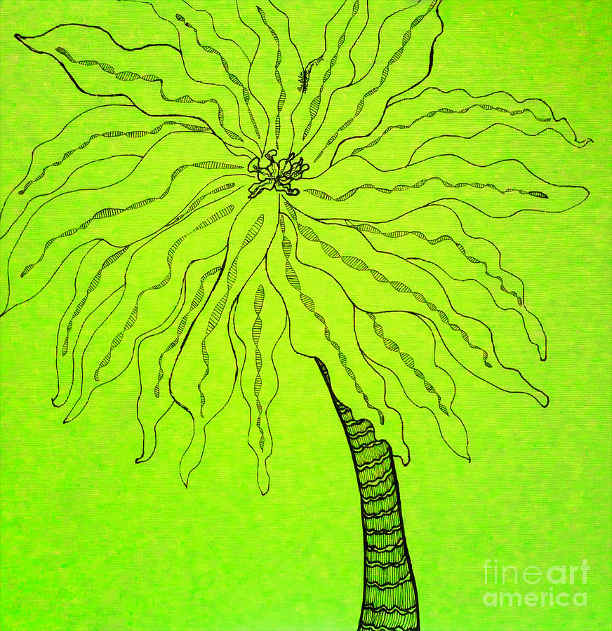 Palm Green Drawing by Anita Lewis