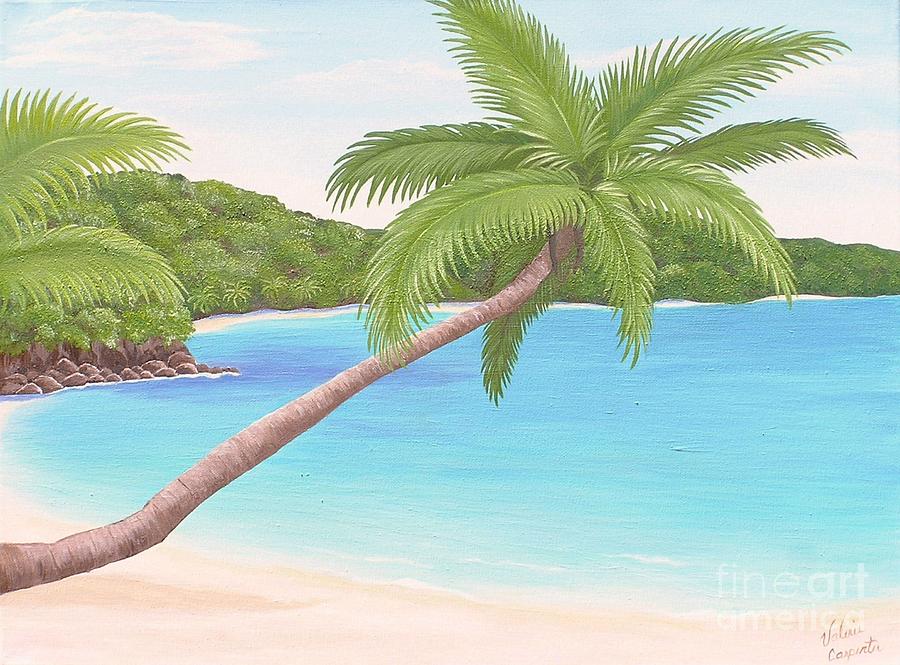 Palm in Paradise Painting by Valerie Carpenter
