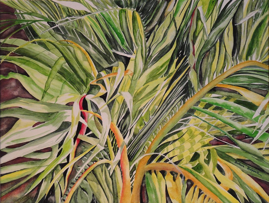 Nature Painting - Palm Leaves by Barbara Koepsell
