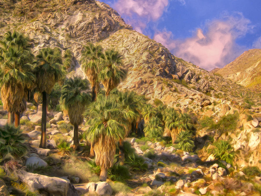 Palm Oasis in Late Afternoon Painting by Dominic Piperata