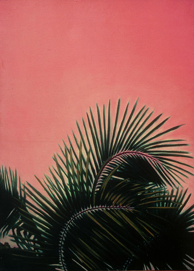 Palm on Pink Painting by Heidi E Nelson
