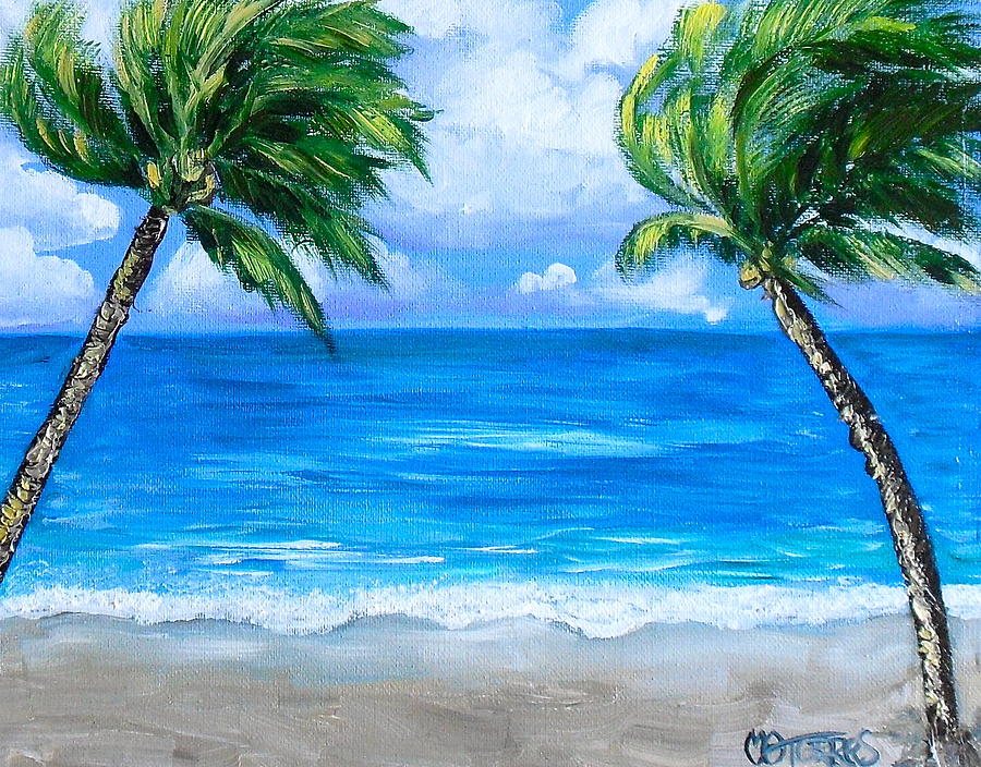Palm Paradise Painting by Melissa Torres