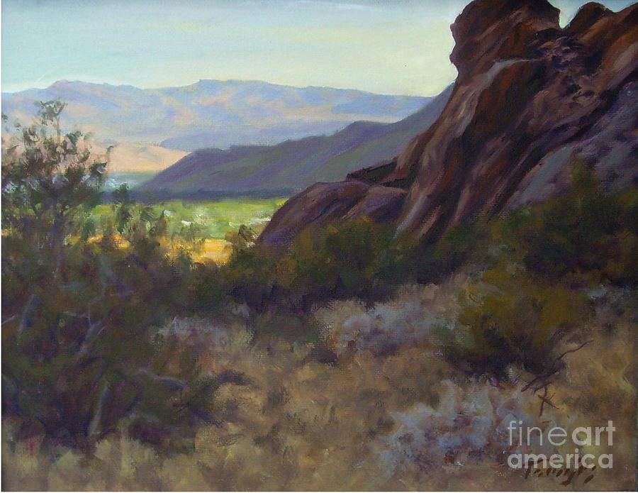 Palm Springs from Oswit Canyon Painting by James H Toenjes