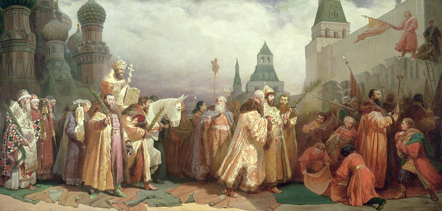 Palm Sunday Procession Under The Reign Of Tsar Alexis Romanov Painting
