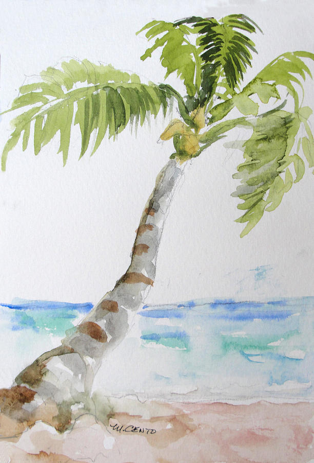 Palm tree study 1 Painting by Mafalda Cento