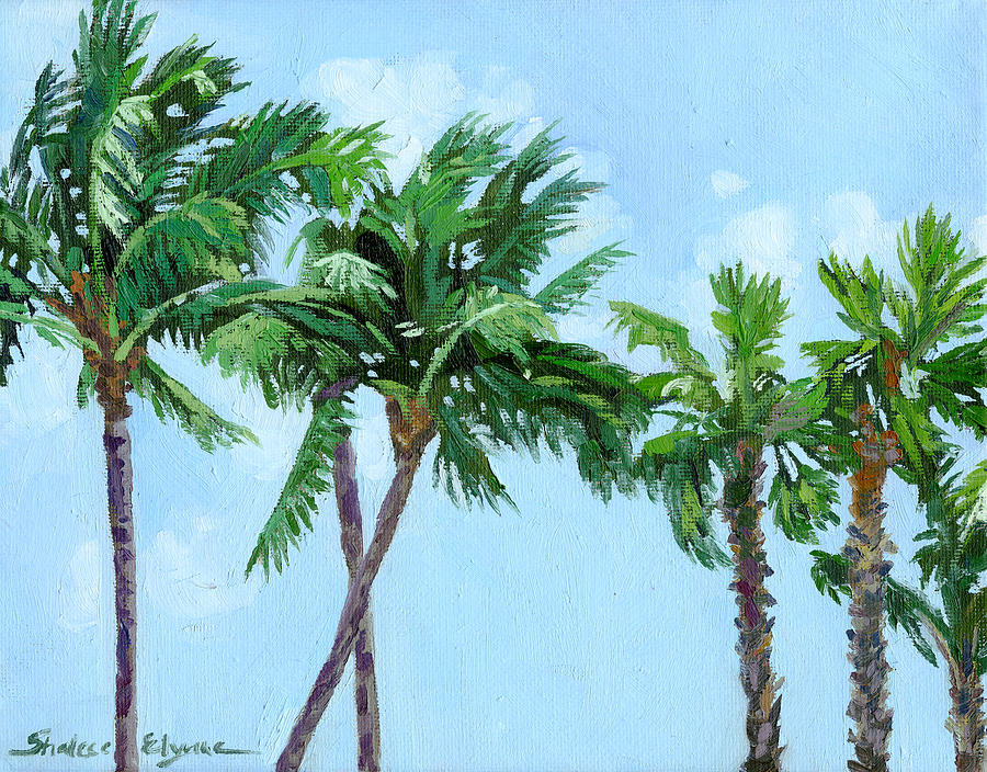 Palm Trees Sway Painting by Shalece Elynne