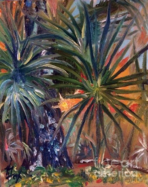 Palmetto Sunset Painting by Kathelen Fox Weinberg Pixels
